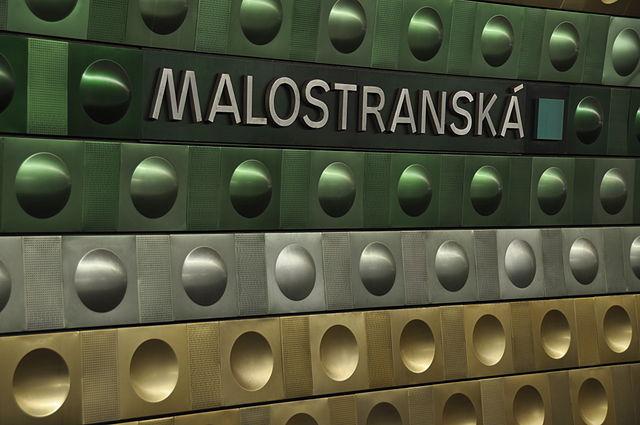 Malostranska metro Station - in front of the tram stop
